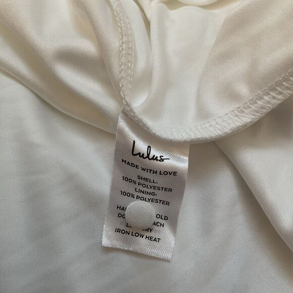 Lulus My Whole Heart Dress Women's S White Maxi Long Sleeve Wrap NWT - Picture 14 of 14